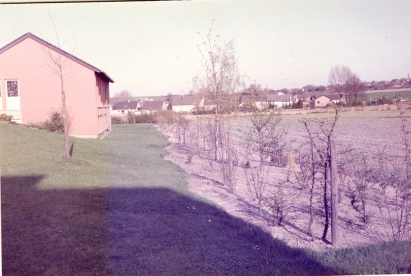 Pflanzaktion am Gemeindehaus 1980